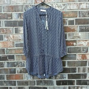 NWT Tory Burch | Tunic Teserra B print navy size S